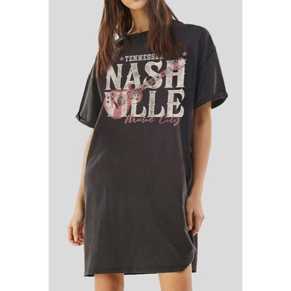 Dresses & Skirts - SOLD OUT Black Mineral Nashville Music City Tennessee Graphic T-shirt Dress